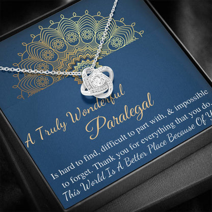 Paralegal Gift | Gift for Paralegal Thank You Necklace | A Truly Wonderful Paralegal Appreciation Gift | Paralegal Christmas Gift #0763
