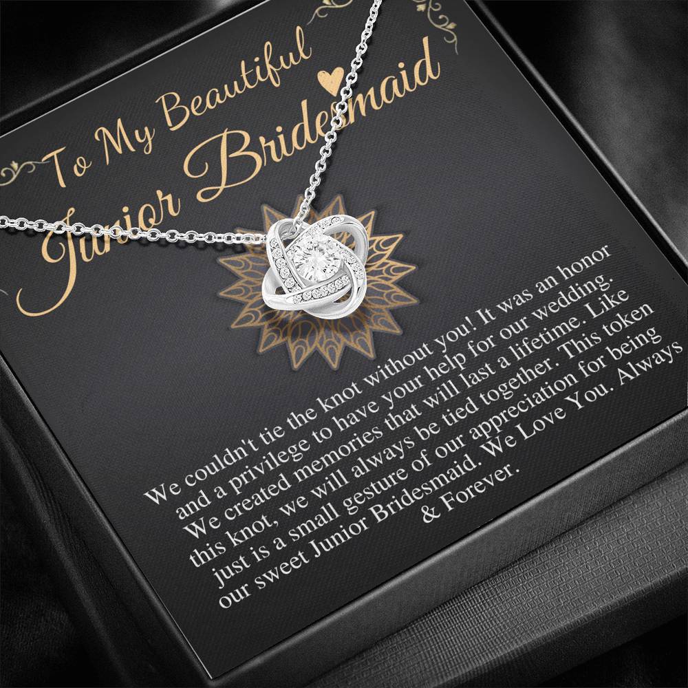 Junior Bridesmaid Gift Necklace Personalized Flower Girl Gift for Junior Bridesmaid Gift for jr Bridesmaid Jewelry, Personalized Gift #0147