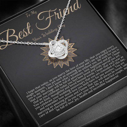 Love Knot, Best Friend Wedding Day Gift, Best Friend of the Bride Necklace, Best Friend to Bride Gift, Bride Jewelry Gift From Friend #0173