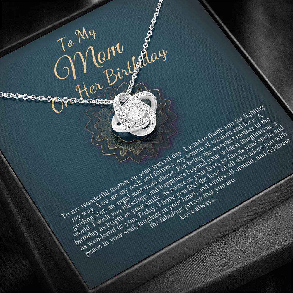 Mom Birthday Gift from daughter or Son, Sentimental Gifts for Mom, Mother Birthday Gift with Message Card, Happy Birthday Mom Necklace #0644