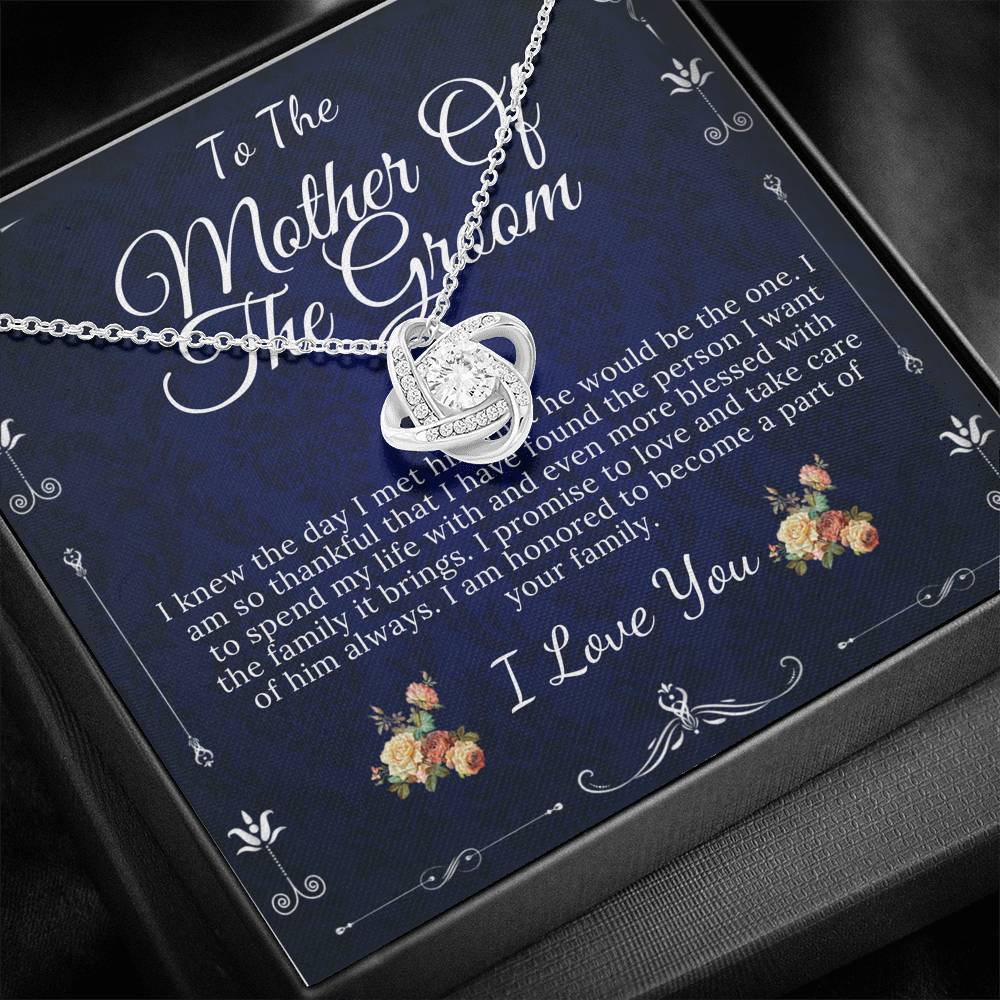 Love Knot, Mother-In-Law Gift, Mother of the Groom Gift from Bride, Mother-In-Law Necklace/Jewelry, To My Mother-In-Law Card #0130