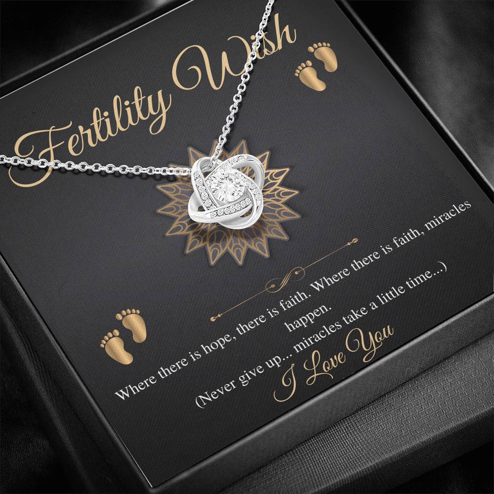 Infertility Gift,Ivf Gifts,Fertility Gift,Miscarriage Gift,Fertility Necklace,Trying to Conceive Gift Jewelry,Baby Loss Gift Love Knot #0200