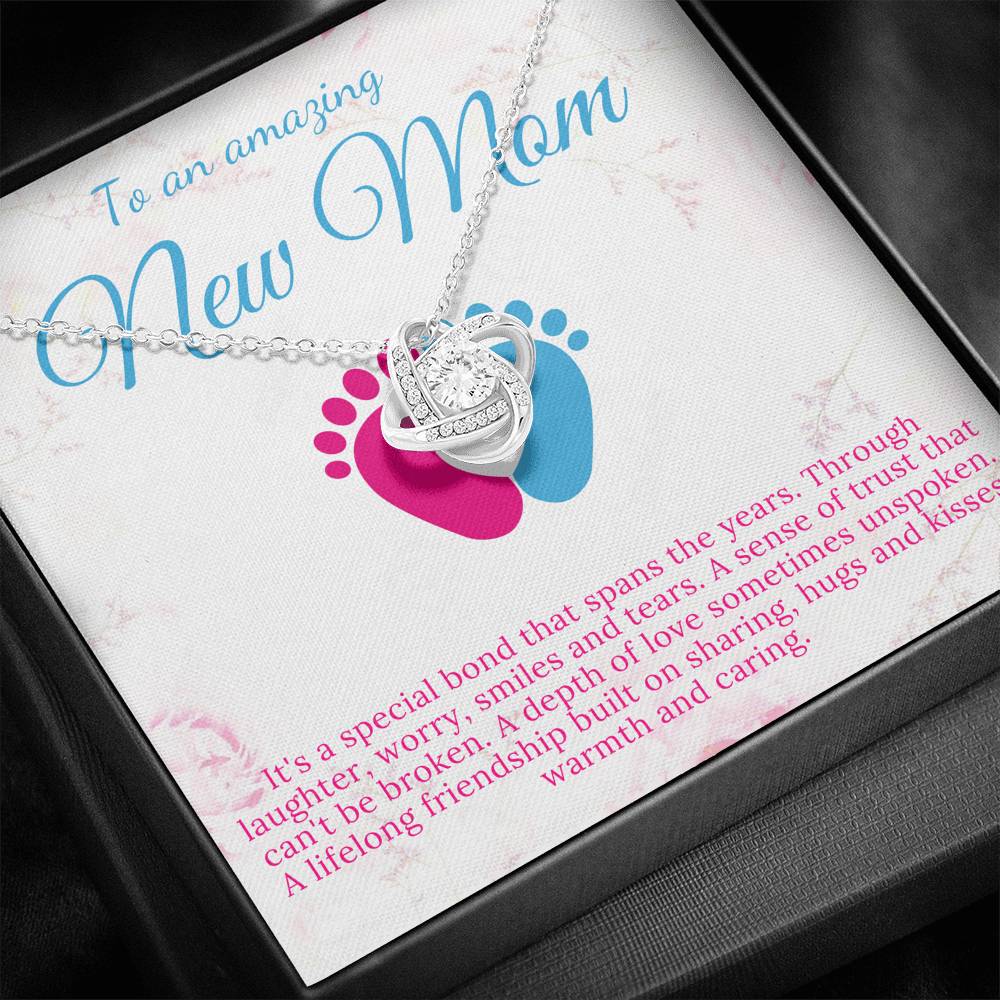 New Mom, First Time Mom Gift, New Mom Gift Jewelry, Gift for New Mom Necklace, New Mommy Gift For Baby Shower, Love Knot #0202