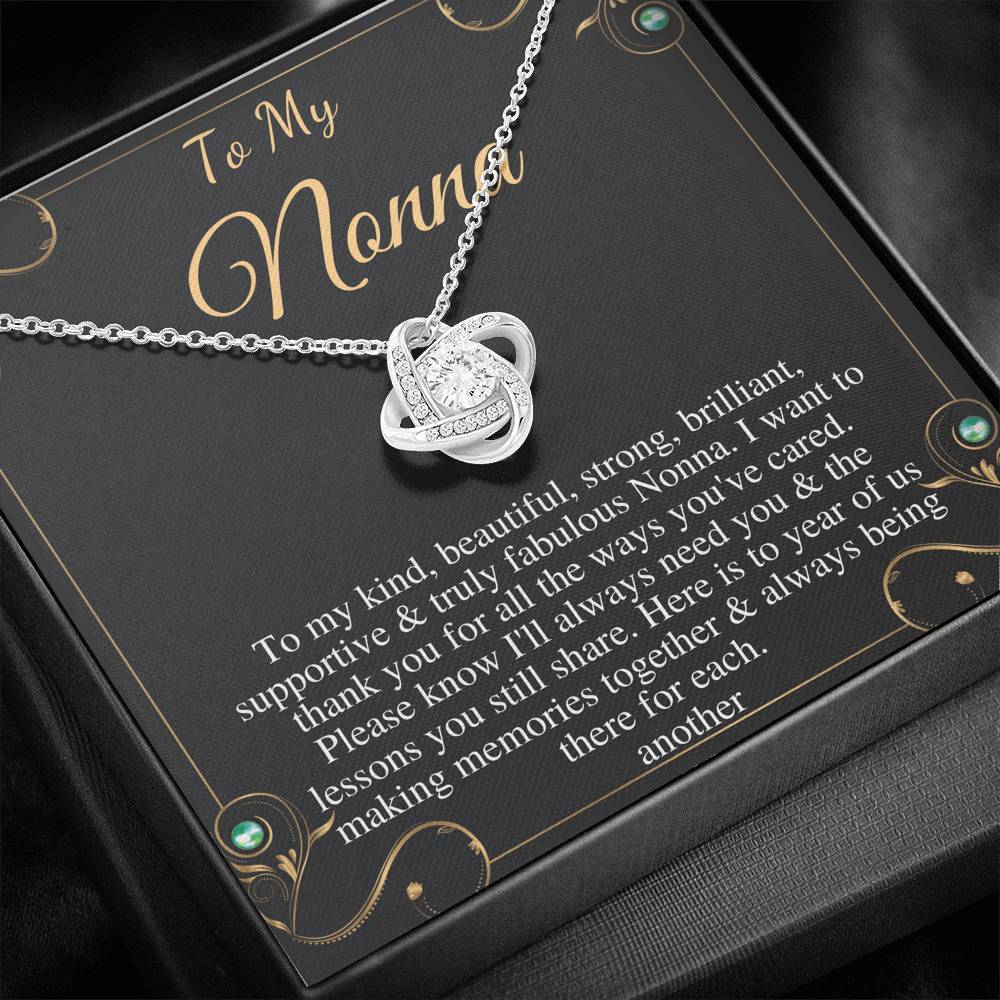 Nonna Necklace Gift Mothers Day Gift for Nonna from Grandkid Nonna Gift for Grandmother Birthday Gift Grandmother Necklace ,Love Knot #0493