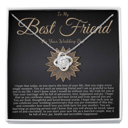 Love Knot, Best Friend Wedding Day Gift, Best Friend of the Bride Necklace, Best Friend to Bride Gift, Bride Jewelry Gift From Friend #0173