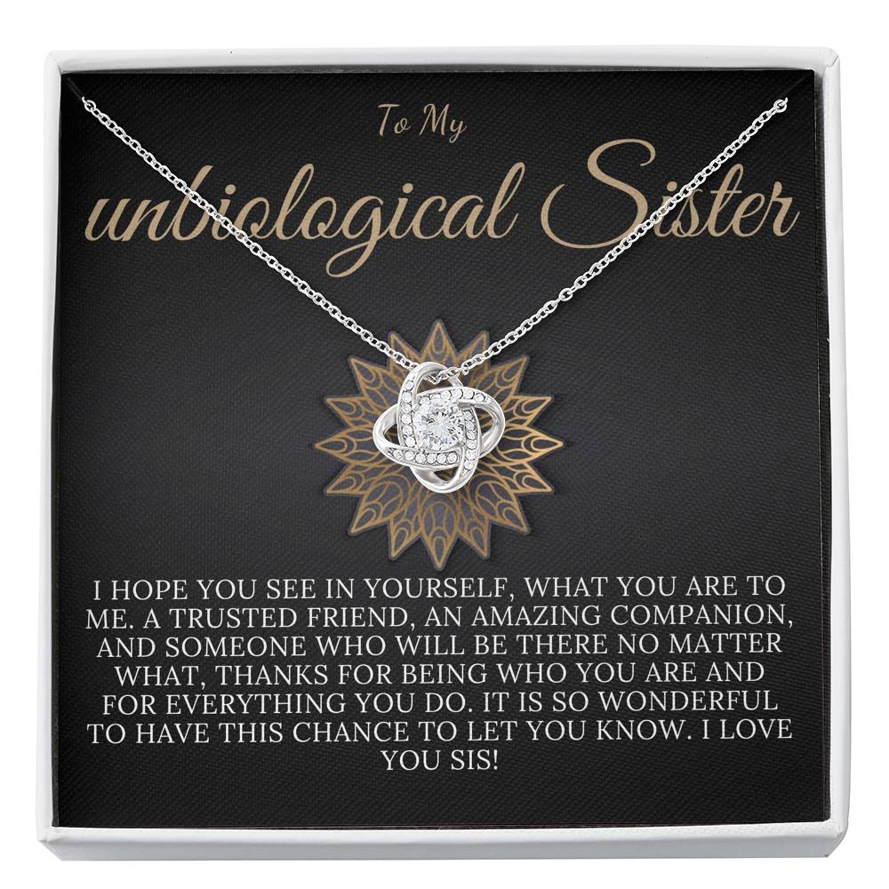 Love Knot, Unbiological Sister Best Friend Gift Jewelry, Best Friend Wedding Gift, Necklace For Best Friend, Best Friends Forever Gift #0174