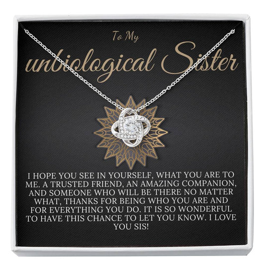 Love Knot, Unbiological Sister Best Friend Gift Jewelry, Best Friend Wedding Gift, Necklace For Best Friend, Best Friends Forever Gift #0174