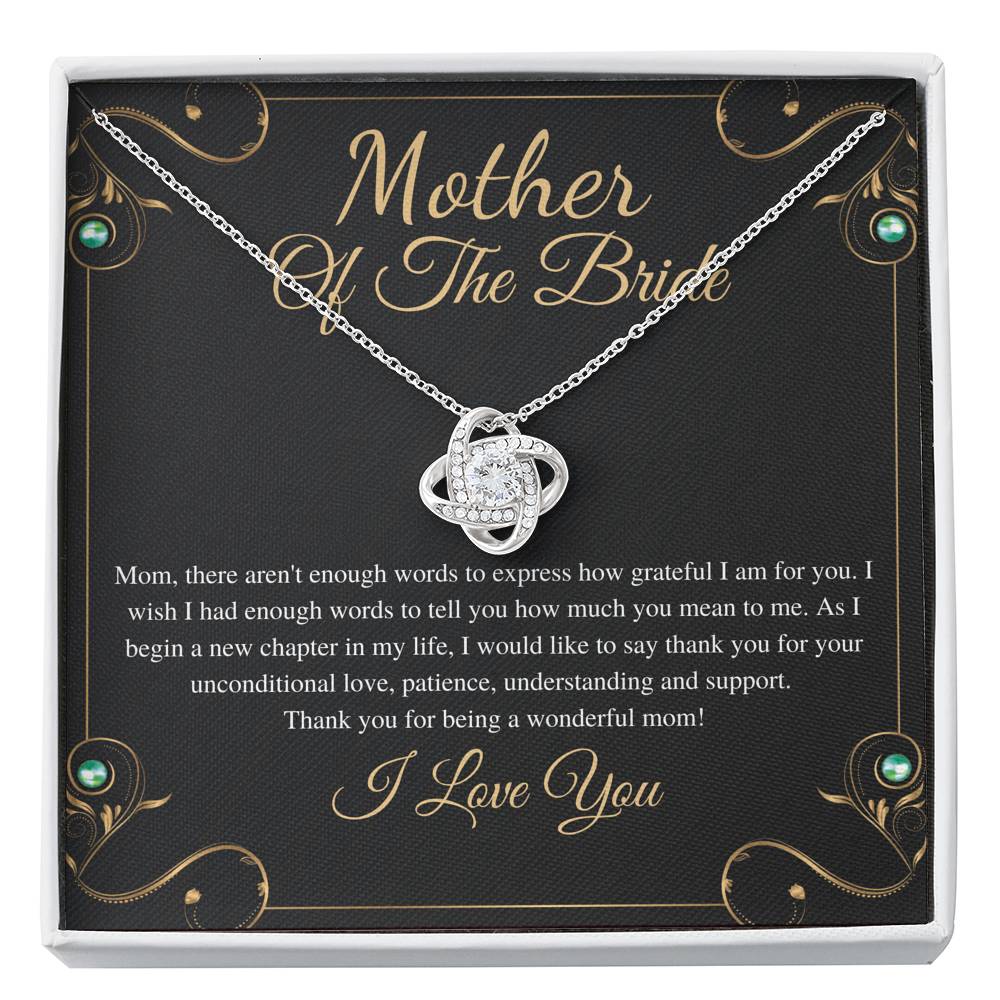 Love Knot,Mom Wedding gift from Bride,Parents Wedding Gift, Wedding Gift for Mom, Mother of the Bride Gift from Daughter, Gift for Mom #0168