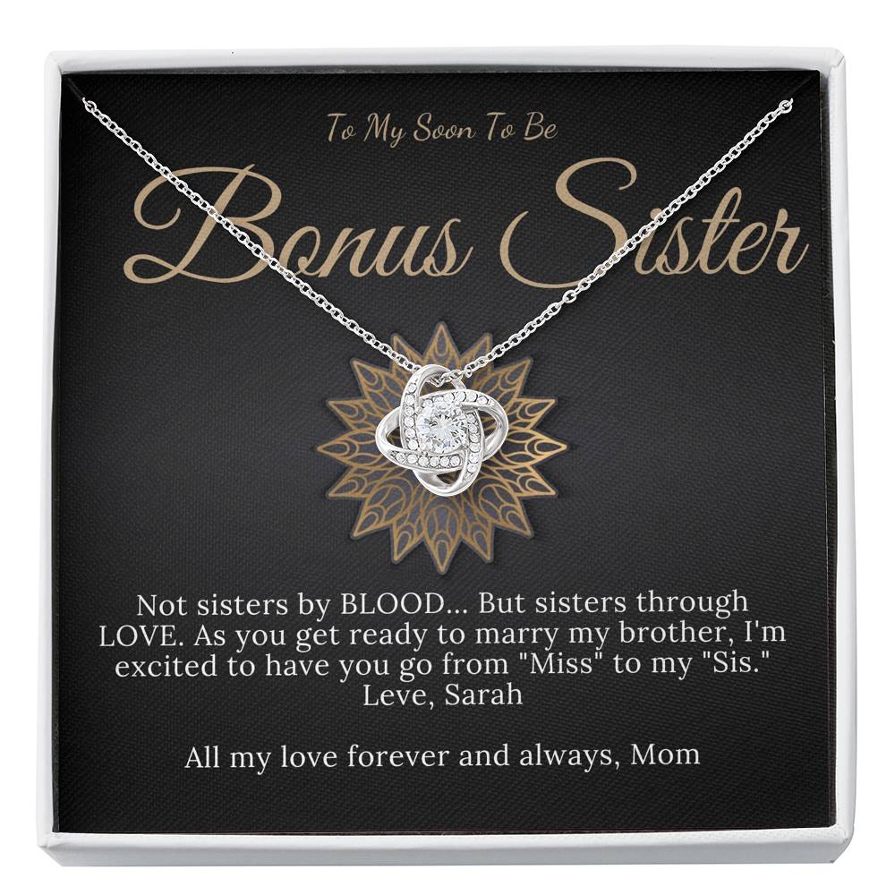 Love Knot, Wedding Gift for Bride from Sister in law Bride Gift from Sister in law Necklace for Bride From Sister Of The Groom #0172