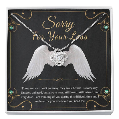 Remembrance Necklace For Loss Of Loved One, Sympathy Gift, In Loving Memory Gift, Sorry For Your Loss, Bereavement Necklace, Love Knot #0273