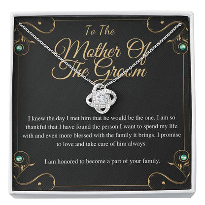Love Knot, Mother of the Groom Gift from Bride, Mother-In-Law Gift, Jewelry Gift for Mother of the Groom, Mother of the groom necklace #0126