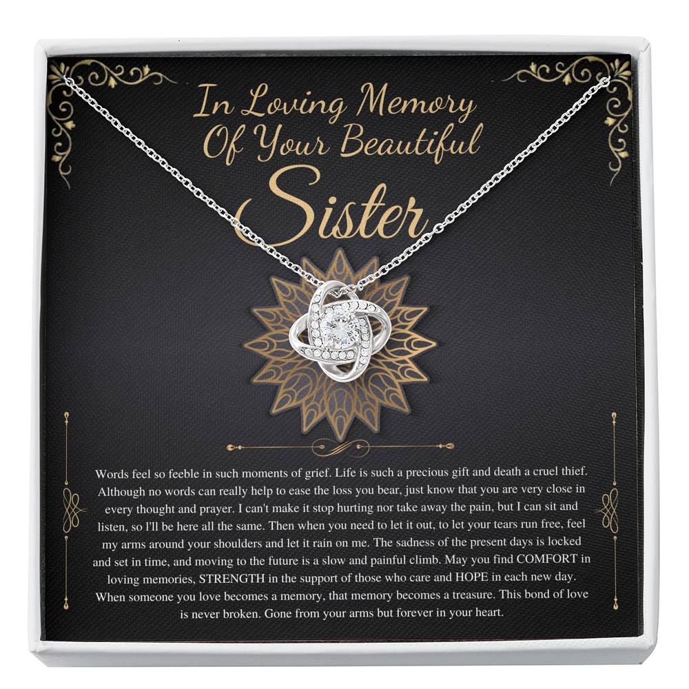 Loss of Sister Necklace, Remembrance Gift, Sister Memorial Necklace, Sister Passing Jewelry, Bereavement Gift, Grief Gift, Memory Jewelry
