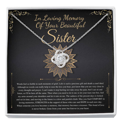 Loss of Sister Necklace, Remembrance Gift, Sister Memorial Necklace, Sister Passing Jewelry, Bereavement Gift, Grief Gift, Memory Jewelry