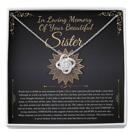 Loss of Sister Necklace, Remembrance Gift, Sister Memorial Necklace, Sister Passing Jewelry, Bereavement Gift, Grief Gift, Memory Jewelry