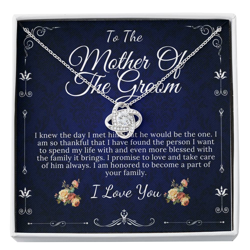 Love Knot, Mother-In-Law Gift, Mother of the Groom Gift from Bride, Mother-In-Law Necklace/Jewelry, To My Mother-In-Law Card #0130