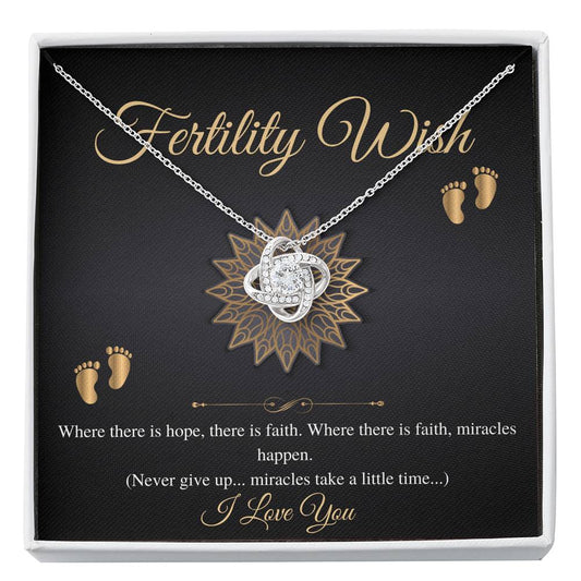 Infertility Gift,Ivf Gifts,Fertility Gift,Miscarriage Gift,Fertility Necklace,Trying to Conceive Gift Jewelry,Baby Loss Gift Love Knot #0200