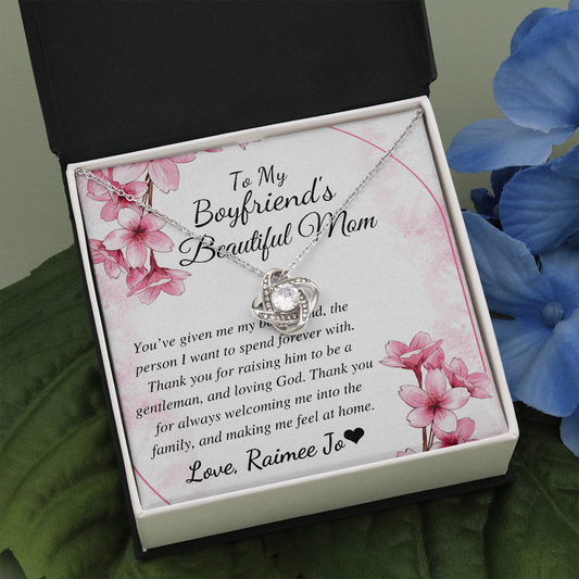 CHRISTMAS Sale: Boyfriend Mom Necklace, Gift for Boyfriend Mother, Birthday Gift, Christmas Gift, Mothers Day Gift for Boyfriends Mom, Lo Raimee Joe