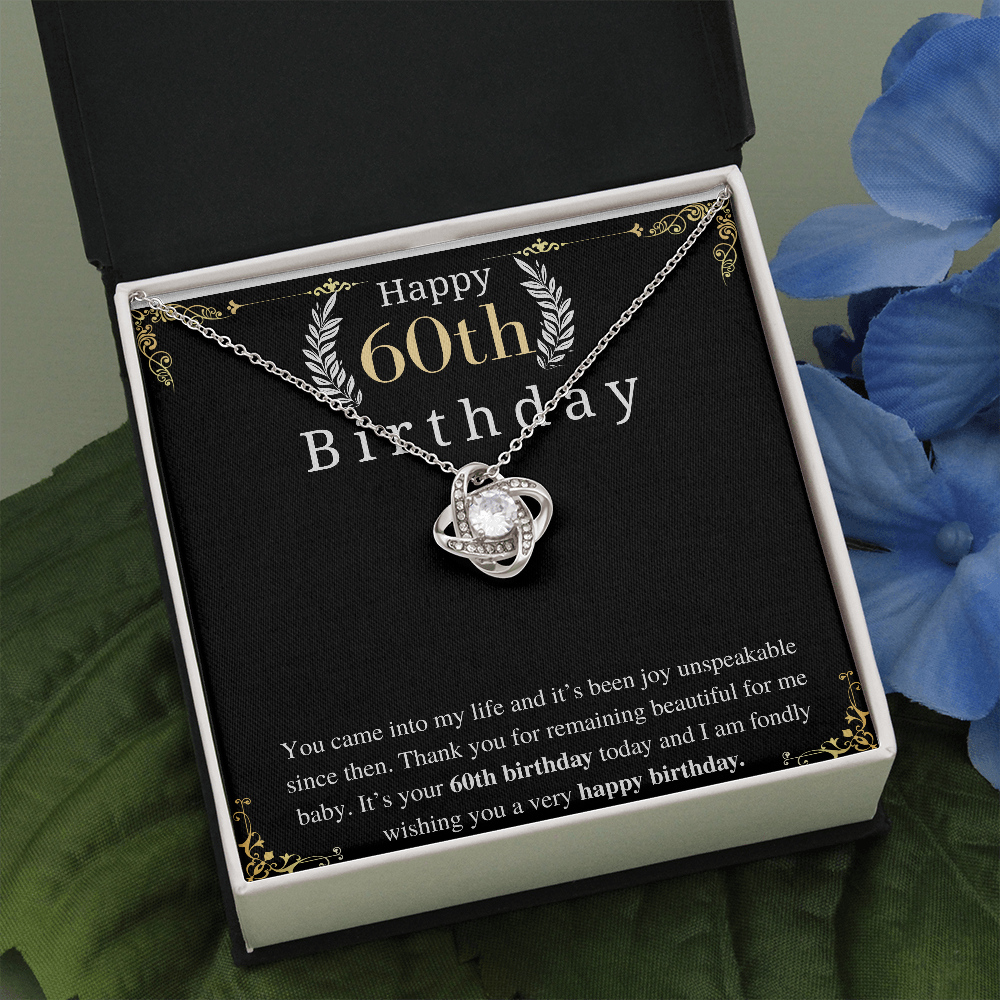 Sixty Birthday Gift For Women, 60th Birthday Gift For Her, Birthday jewelry for her, Personalized Message gift from men, sentimental gift