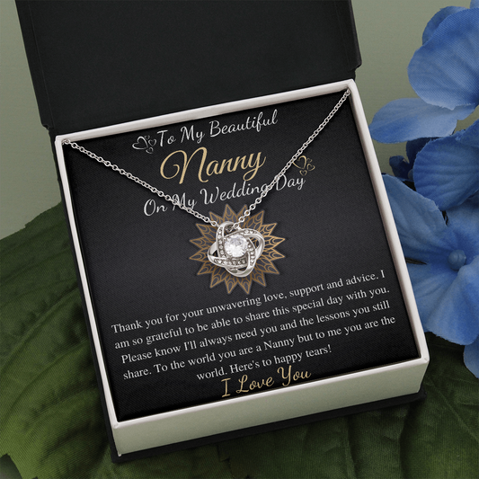 Personalized Nanny Gifts on my wedding Day Gift for Nanny Thank you Gift for Nanny Appreciation Nanny Birthday Gift Necklace for grandma