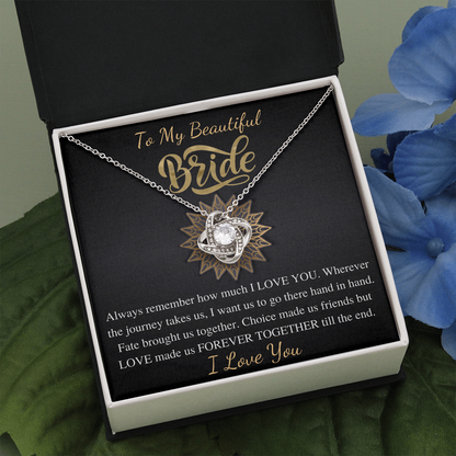 Bride Gift From Groom, Wedding Day Gift, Groom to Bride, Jewelry Gift from Groom to Bride, Beautiful Bride Necklace, To My Bride From Groom