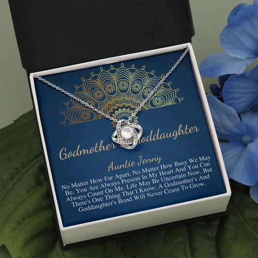 Godmother & Goddaughter Necklace, Goddaughter Gift from Godmother, Jewelry for Godmother and Goddaughter, Valentine's Day Gift #1026 auntie jenny