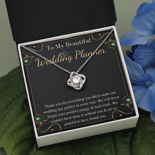 Meaningful Jewelry Gifts For Wedding Planner Necklace , A Truly Amazing Event Planner Appreciation Gift On Wedding , jewelry From Bride And Groom Stainless Steel Cable Chain Necklace with Message Card