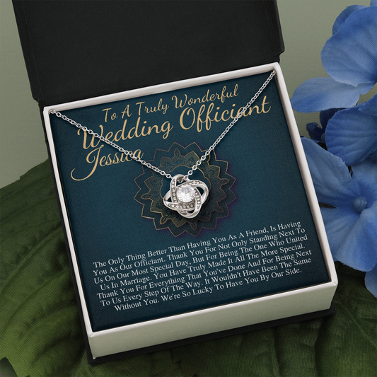 Wedding Officiant Gift | Gift for Wedding Officiant Necklace | A Truly Wonderful Wedding Officiant Appreciation Gift |Friend Officiant #0755 Jessica