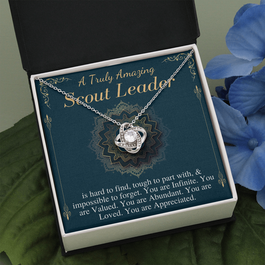 Scout Leader Gift Necklace, Girl Scout Leader Gift, Girl Scout Leader Appreciation, Scout Leader Thank You,Scout Leader Christmas Gift #0891