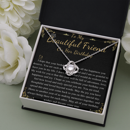 Best Friend Birthday Gift Necklace: BFF Necklace, Best Friend Gift Jewelry, Long Distance, Friends Forever, Gift for friend on her birthday