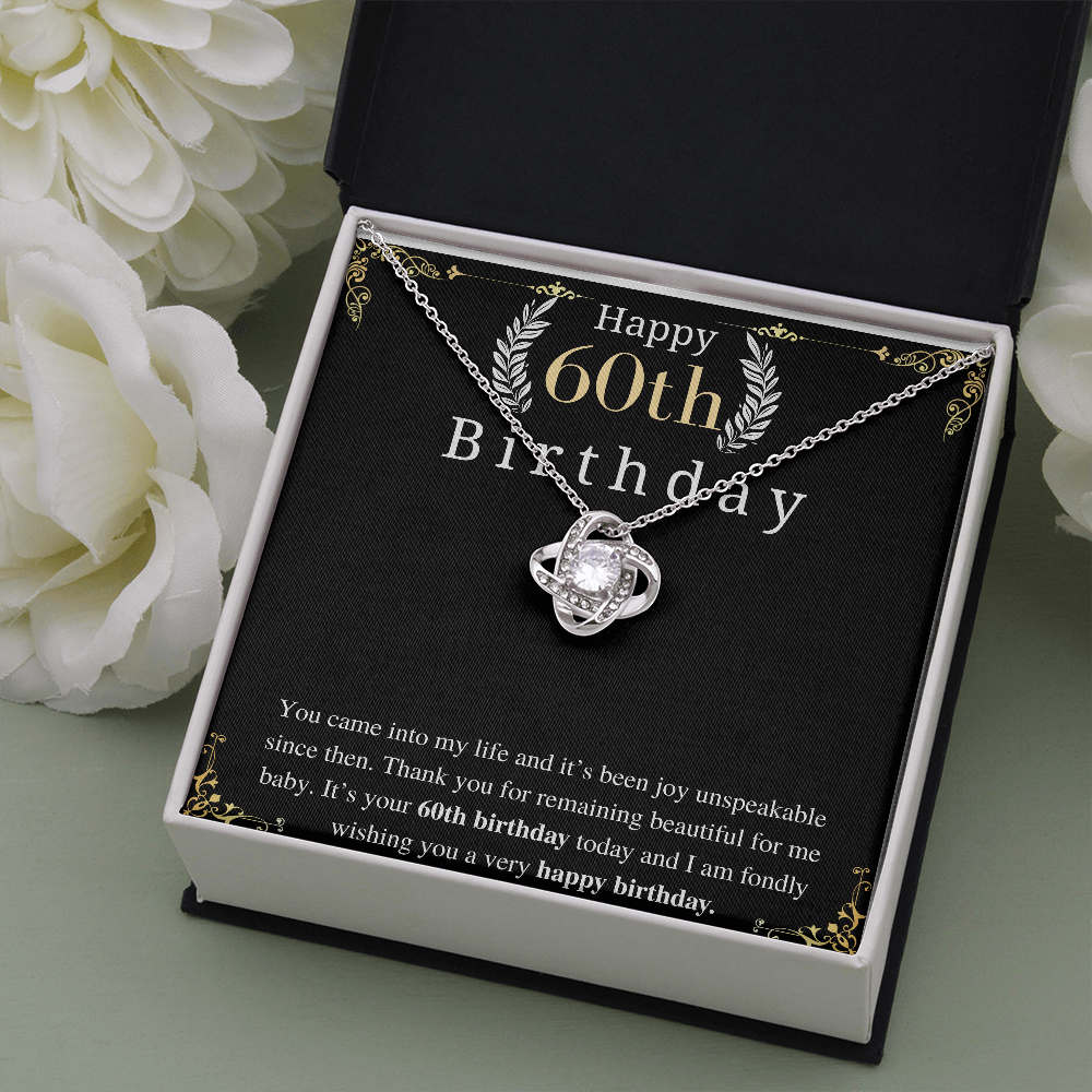 Sixty Birthday Gift For Women, 60th Birthday Gift For Her, Birthday jewelry for her, Personalized Message gift from men, sentimental gift