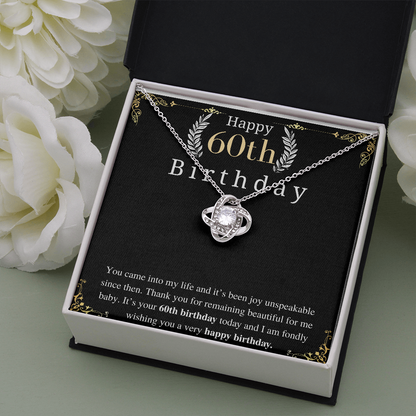 Sixty Birthday Gift For Women, 60th Birthday Gift For Her, Birthday jewelry for her, Personalized Message gift from men, sentimental gift