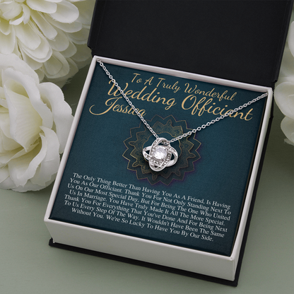 Wedding Officiant Gift | Gift for Wedding Officiant Necklace | A Truly Wonderful Wedding Officiant Appreciation Gift |Friend Officiant #0755 Jessica