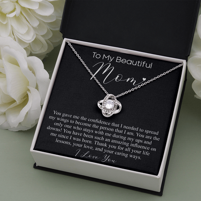 to my beautiful Mom love knot
