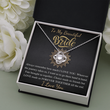 Bride Gift From Groom, Wedding Day Gift, Groom to Bride, Jewelry Gift from Groom to Bride, Beautiful Bride Necklace, To My Bride From Groom