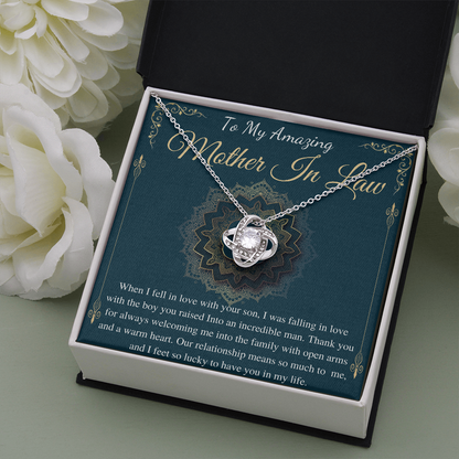Mother in law Necklace from Bride , Mother of the Grooms gift from daughter in law