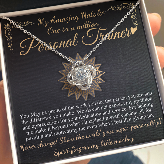 Personal Trainer Gifts, Fitness Coach Gift, Fitness Trainer Gift Necklace, Female Personal Trainer Christmas Gift, Birthday Gift Woman #0759 natalie