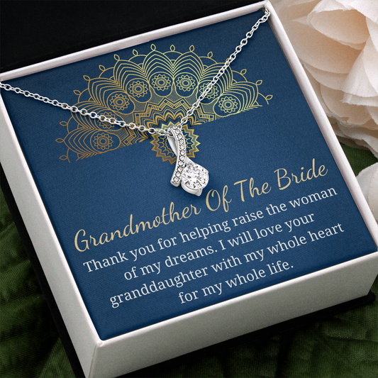Grandmother of the Bride Gift from groom Wedding Gift for Grandma of the Bride Grandmother Wedding Gift, keepsake gift for Grannys necklace