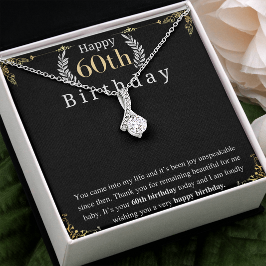 60th Birthday Gifts For Women, Birthday Gift from men, 60th Birthday Gifts For Mom, 60th Birthday Gifts, Necklace with Personalized message
