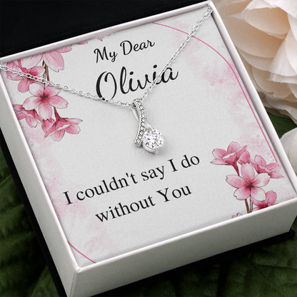 Junior Bridesmaid Gift Necklace Personalized Flower Girl Gift for Junior Bridesmaid Gift for jr Bridesmaid Jewelry, bridesmaid proposal gift