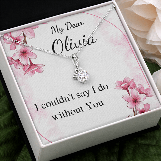 Junior Bridesmaid Gift Necklace Personalized Flower Girl Gift for Junior Bridesmaid Gift for jr Bridesmaid Jewelry, bridesmaid proposal gift