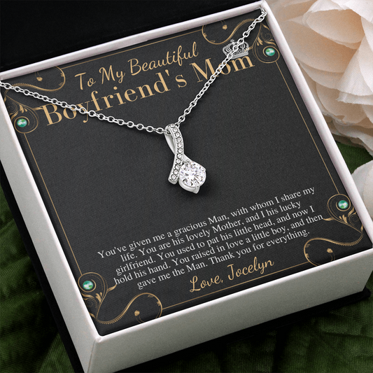 Boyfriends Mom Necklace, Gift for Boyfriend Mother, Birthday Gift, Boyfriend's Mom Christmas Gift,Mothers Day Gift,Valentines Day Gift #1020 Jocelyn