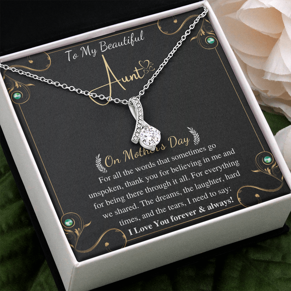 Mother's Day Gift For Aunt Alluring Necklace From Niece Or Nephew, Aunty Gift