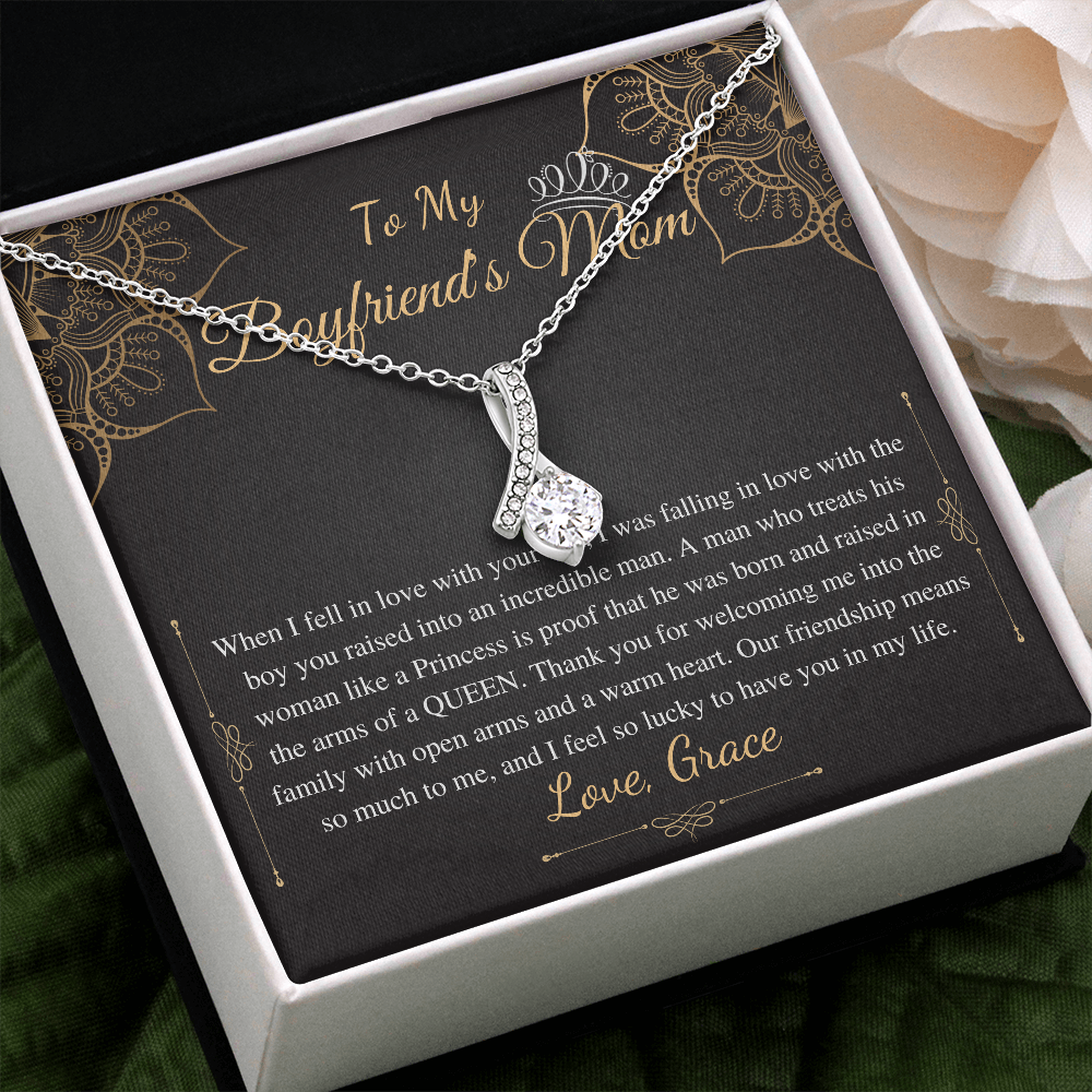 Gifts for Boyfriends Mom, Boyfriends Mom Birthday Gift, Boyfriends Mom Neckalce, Mothers Day Gift for Boyfriends Mom, Alluring Beauty #0421 grace1
