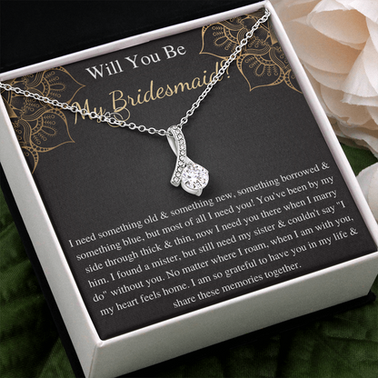 Gift for Bridesmaid Proposal Necklace | Will You Be My Bridesmaid | Personalized Bridesmaid Gift | Bridesmaid Necklace | Gift for her