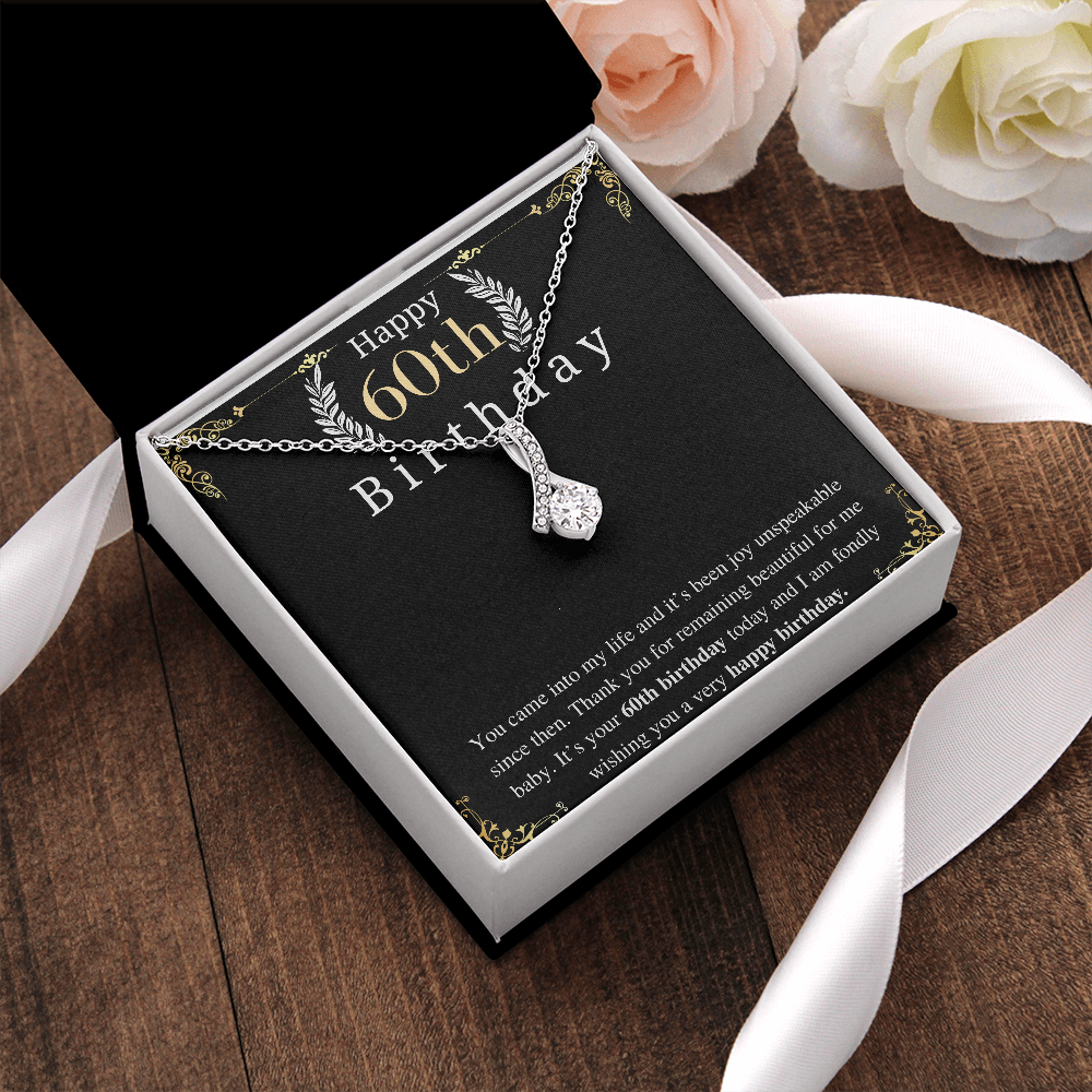 60th Birthday Gifts For Women, Birthday Gift from men, 60th Birthday Gifts For Mom, 60th Birthday Gifts, Necklace with Personalized message