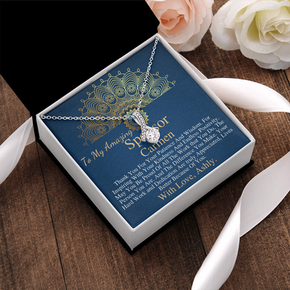Sponsor Gift For Sponsor Thank You Gift, Confirmation Sponsor Gift for Women, aa Sponsor Gift, Wedding Sponsor Necklace Personalized #0742 ashley