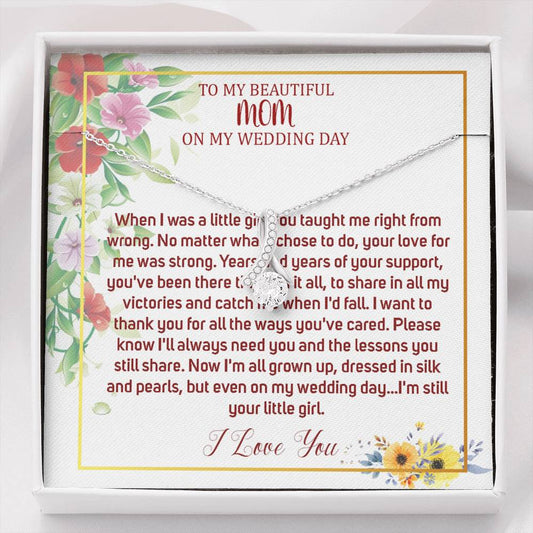 Alluring Beauty Necklace, To Mom On My Wedding Day, Mother Of The Bride Necklace From Bride, Mother Of The Bride Gift From Daughter #0027