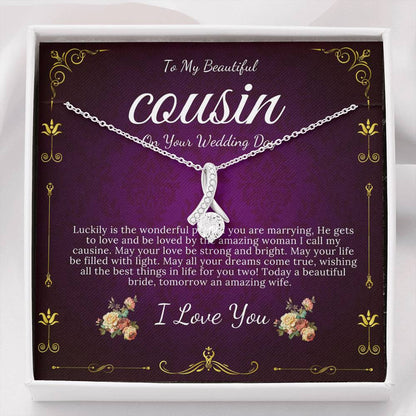 Alluring Beauty,Gift For Cousin Wedding Day Bride Gift From Cousin Necklace Bride necklace Gift For Cousin Wedding Gift For My Cousin #0105