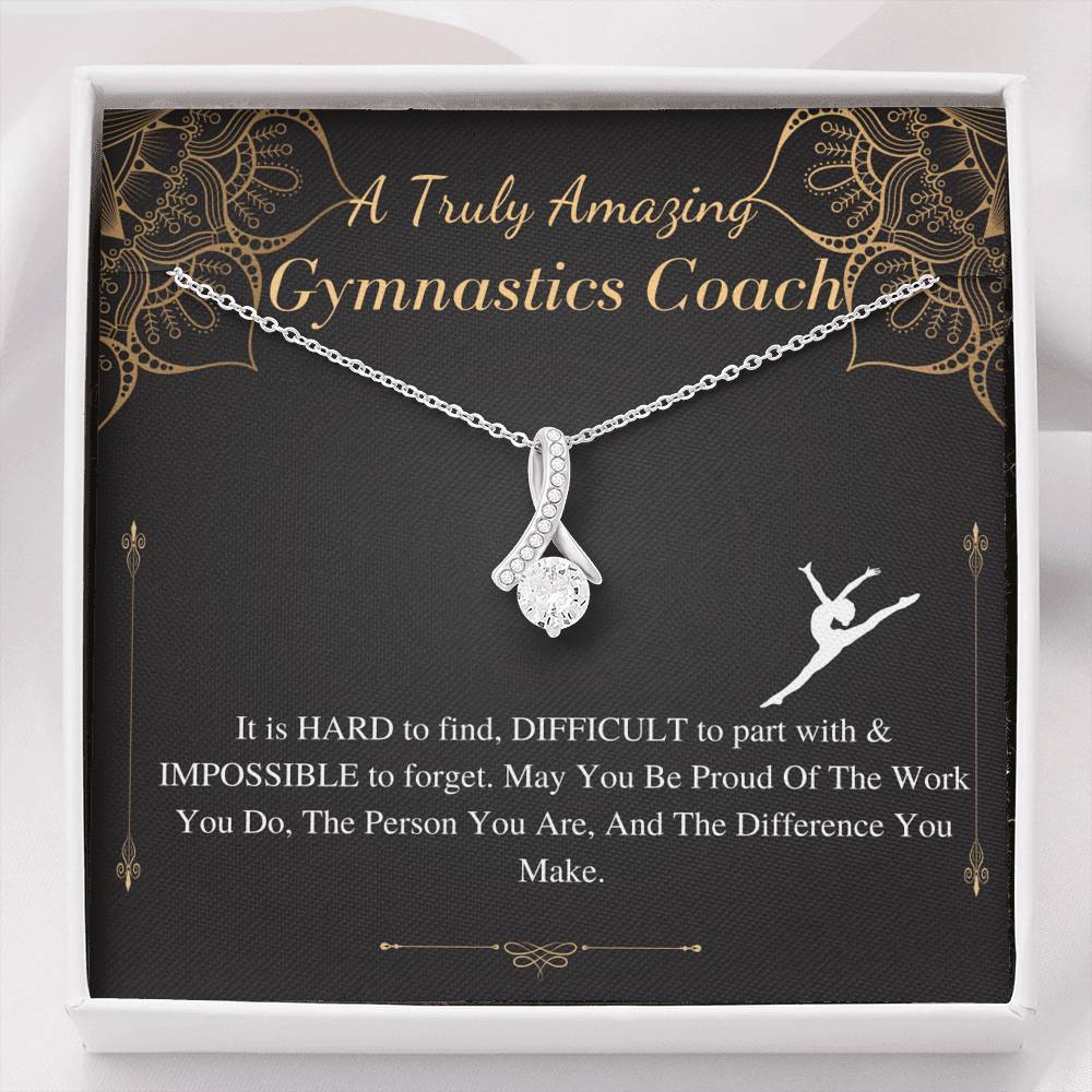 Gymnastics Coach Gift for Women | Leaving Gift for Gymnastics Coach | A Truly Amazing Gymnastics Coach Gift Necklace, Christmas Gift #0753