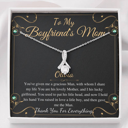 Boyfriend Mom Necklace, Gift for Boyfriend Mother, Birthday Gift, Christmas Gift, Mothers Day Gift for Boyfriends Mom, Alluring Beauty #0476
